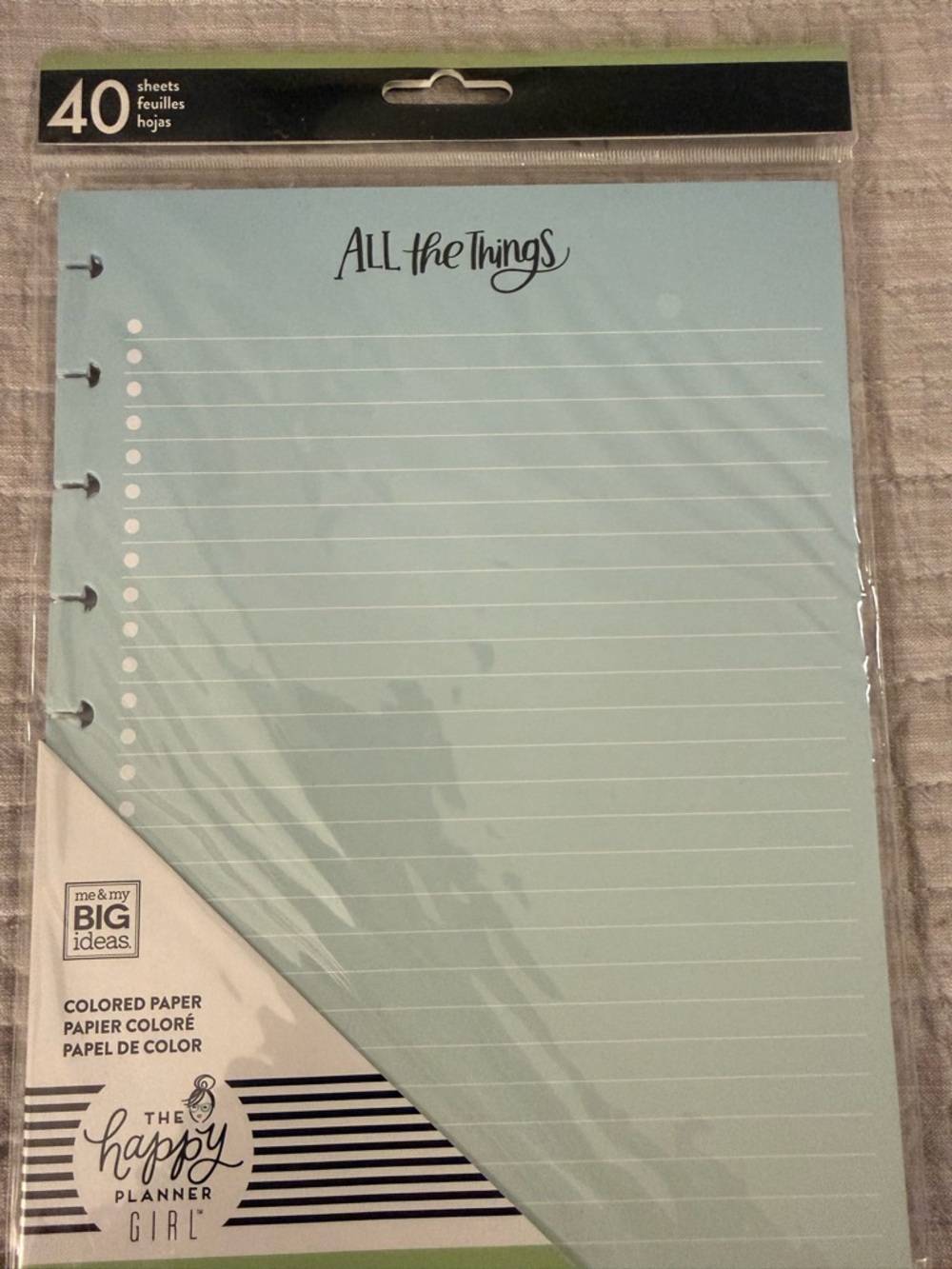 The Happy Planner All the Things Lined Paper - 40 Sheets - Paper Refill